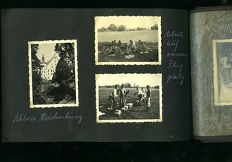 Reichsarbeitsdienst Fotoalbum eines Angehörigen des Lager 7/295 Aidenbach. Diverse Effekten sowie 58 Ansichtskarten und Fotos