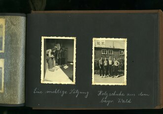 Reichsarbeitsdienst Fotoalbum eines Angehörigen des Lager 7/295 Aidenbach. Diverse Effekten sowie 58 Ansichtskarten und Fotos