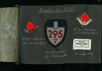 Reichsarbeitsdienst Fotoalbum eines Angehörigen des Lager 7/295 Aidenbach. Diverse Effekten sowie 58 Ansichtskarten und Fotos