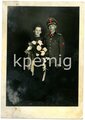 2 Hochzeitsfotos eines Angehörigen der Waffen SS, jeweils 11 x 15cm