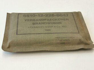 Bundeswehr Verbandpäckchen großes Modell " Brandwunden"datiert 1986