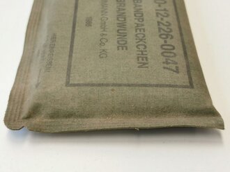 Bundeswehr Verbandpäckchen großes Modell " Brandwunden"datiert 1986