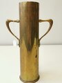 1.Weltkrieg, Vase aus Kartusche gefertigt. Britische ? Bodenstempelung, datiert 1916. Höhe 31,5cm