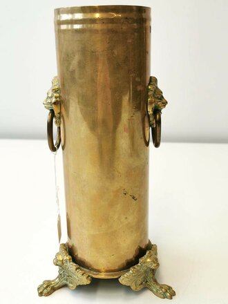 1.Weltkrieg, Vase aus Kartusche gefertigt. Deutsche Fertigung von 1916, Höhe 25,5cm