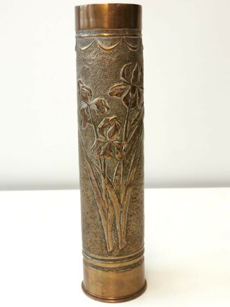 1.Weltkrieg, Vase aus Kartusche gefertigt. Amerikanische ? Bodenstempelung. Höhe 34cm
