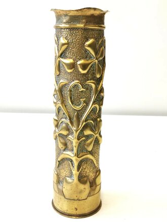 1.Weltkrieg, Vase aus Kartusche gefertigt. Amerikanische ? Bodenstempelung. Höhe 32cm