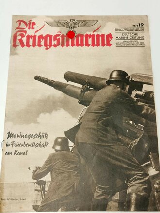 Die Kriegsmarine, Heft 19, erstes Oktoberheft 1942, "Marinegeschütz in Feuerbereitschaft am Kanal"