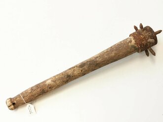 1. Weltkrieg England, Grabenkeule aus alter Sammlung, das Holz trocken, vermutlich alter Unterstandfund