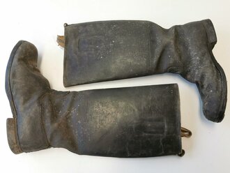 Paar Stiefel für Offiziere der Wehrmacht. Ungereinigtes Paar, Sohlenlänge 30cm