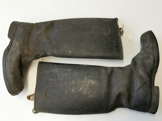 Paar Stiefel für Offiziere der Wehrmacht. Ungereinigtes Paar, Sohlenlänge 30cm