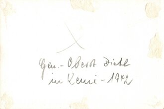 Aufnahme des Generaloberst Dietl in Kemi 1942, Maße 6 x 9 cm