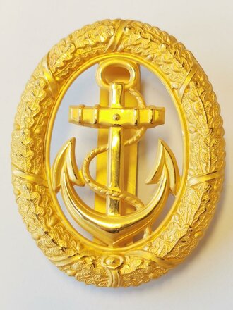 Bundesmarine Dienststellungsabzeichen Offizier vom Wachdienst, ca 60-70er Jahre, Hersteller Assmann, Messing hohlgeprägt Feuervergoldet mit polierter Kante
