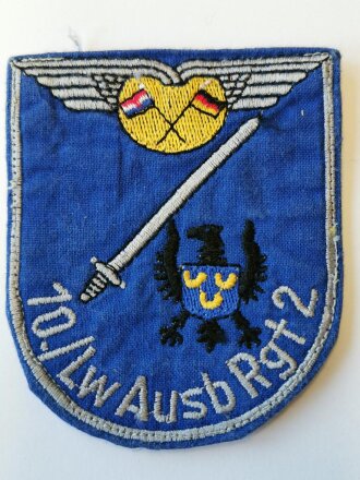Bundeswehr Luftwaffe Einheitsabzeichen/Ärmelabzeichen 10./Luftwaffenausbildungsregiment 2, getragen, guter Zustand,