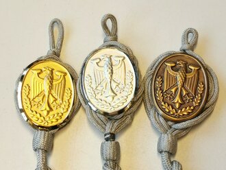 Bundeswehr, Schützenschnur bronze, silber und gold