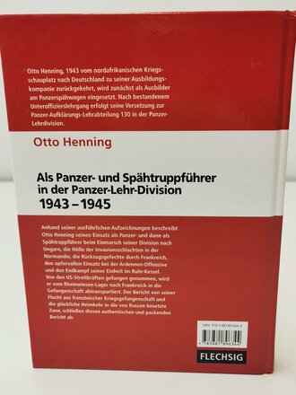 "Als Panzer- und Spähtruppführer in der Panzer-Lehr-Division 1943 - 1945", gebraucht, 256 Seiten