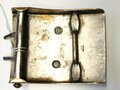 Deutsches Jungvolk Koppelschloss Buntmetall vernickelt, die Rune aus Messing aufgelegt