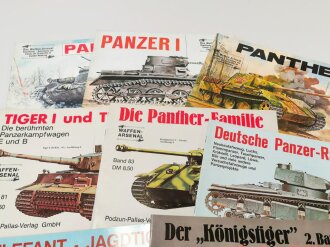 8 Ausgaben "Waffen Arsenal" zum Thema Panzer, alle leicht gebraucht