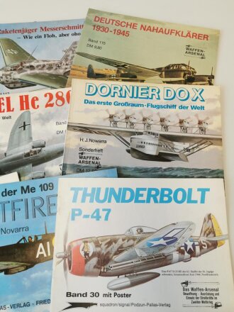 10 Ausgaben "Waffen Arsenal" zum Thema Flugzeug, alle leicht gebraucht