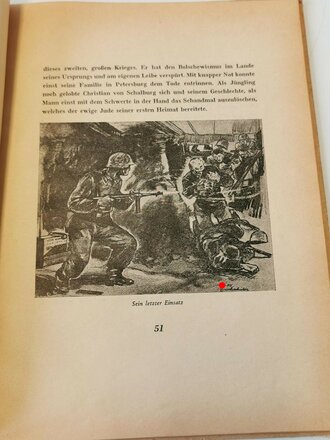 "Germanische Freiwillige im Osten" von Benno H.Schaeppi, Nürnberg 1943. Komplett, 76 Seiten, Buchrücken leicht defekt