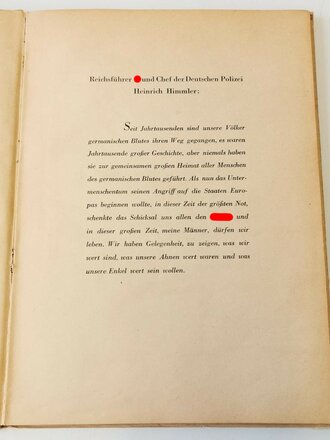 "Germanische Freiwillige im Osten" von Benno H.Schaeppi, Nürnberg 1943. Komplett, 76 Seiten, Buchrücken leicht defekt