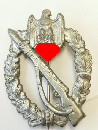 Infanterie Sturmabzeichen in silber, Eisen, hohlgeprägt. Keine Herstellermarkierung, wohl Sohni, Heubach & Co., Oberstein
