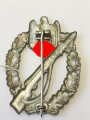 Infanterie Sturmabzeichen in silber, Eisen, hohlgeprägt. Keine Herstellermarkierung, wohl Sohni, Heubach & Co., Oberstein