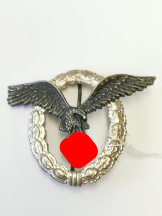 Flugzeugführerabzeichen der Luftwaffe. Buntmetall, Hersteller Assmann