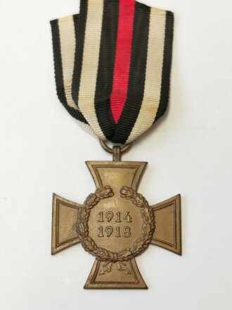 Ehrenkreuz für Kriegsteilnehmer am Band, dazu die Verleihungsurkunde
