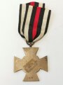 Ehrenkreuz für Kriegsteilnehmer am Band, dazu die Verleihungsurkunde