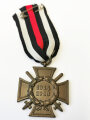 Ehrenkreuz für Frontkämpfer am Band, dazu die Verleihungsurkunde