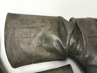 Paar Stiefel für Mannschaften der Wehrmacht, ungereinigtes Paar, Sohlenlänge 27,5cm