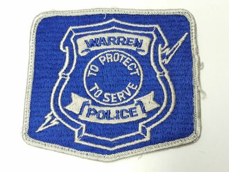 U.S. Warren Police shoulder patch, unused