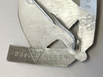 Reichsarbeitsdienst, Mützenabzeichen, Aluminium