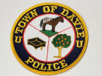 U.S. " Town of Davie Police  " shoulder patch, unused