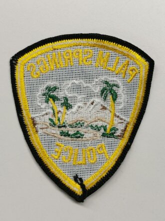 U.S. " Palm Springs Police  " shoulder patch, unused, 9 cm x 8 cm