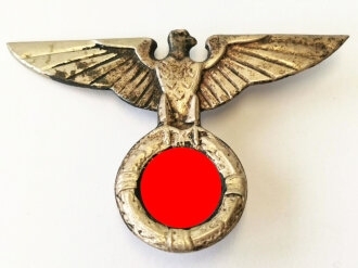 NSDAP, Mützenadler für Politische Leiter erste Form, Buntmetall