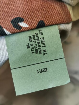 U.S. Marine Corps Cap, utility .Dated 1988, unused, size X-Large, you recevie 1