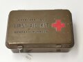 U.S. 1972 dated First aid kit with original content