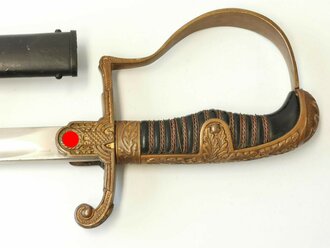 Heer, Säbel für Offiziere, Hersteller Eickhorn Solingen, Modell Nr, 1693 "Wrangel" . Guter Zustand, die Scheide alt überlackiert