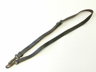 Trageriemen aus Leder für diverse Taschen, schwarzes Leder, Gesamtlänge 104cm