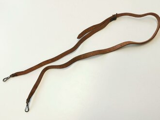 Trageriemen aus Leder für diverse Taschen, braunes Leder, Gesamtlänge 122cm