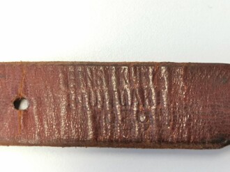 Tornisterriemen Wehrmacht, ungeschwärztes Stück datiert 1939