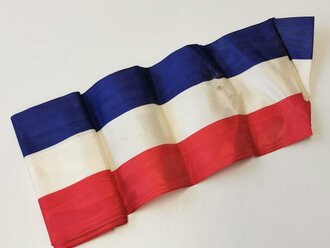 Frankreich, patriotisches Ripsband, Breite 15,5cm, Länge 193cm