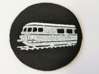 DDR Bahn, Ärmelabzeichen weiss auf schwarz, 1 Stück