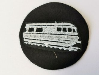 DDR Bahn, Ärmelabzeichen weiss auf schwarz, 1...