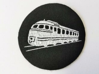 DDR Bahn, Ärmelabzeichen weiss auf schwarz, 1 Stück