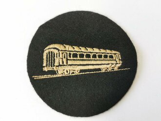 DDR Bahn, Ärmelabzeichen altsilbern auf schwarz, 1 Stück
