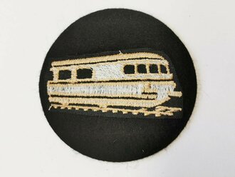 DDR Bahn, Ärmelabzeichen altsilbern auf schwarz, 1...