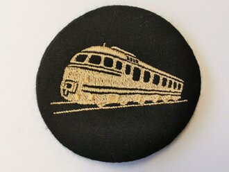 DDR Bahn, Ärmelabzeichen altsilbern auf schwarz, 1...