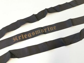 Kriegsmarine, Mützenband für dieTellermütze, Gesamtlänge 175 cm